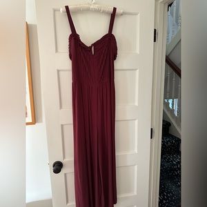 COPY - Madewell burgundy crepe jumpsuit, size 10
